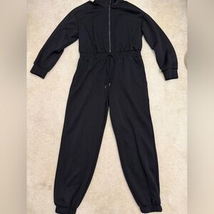 Evereve Black Zipper Front Jumpsuit